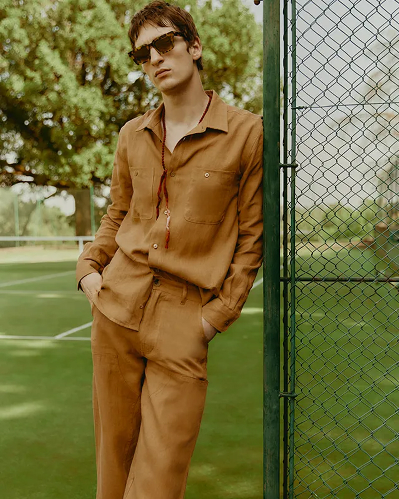 Détails de texture et couleur Amaranto Homme